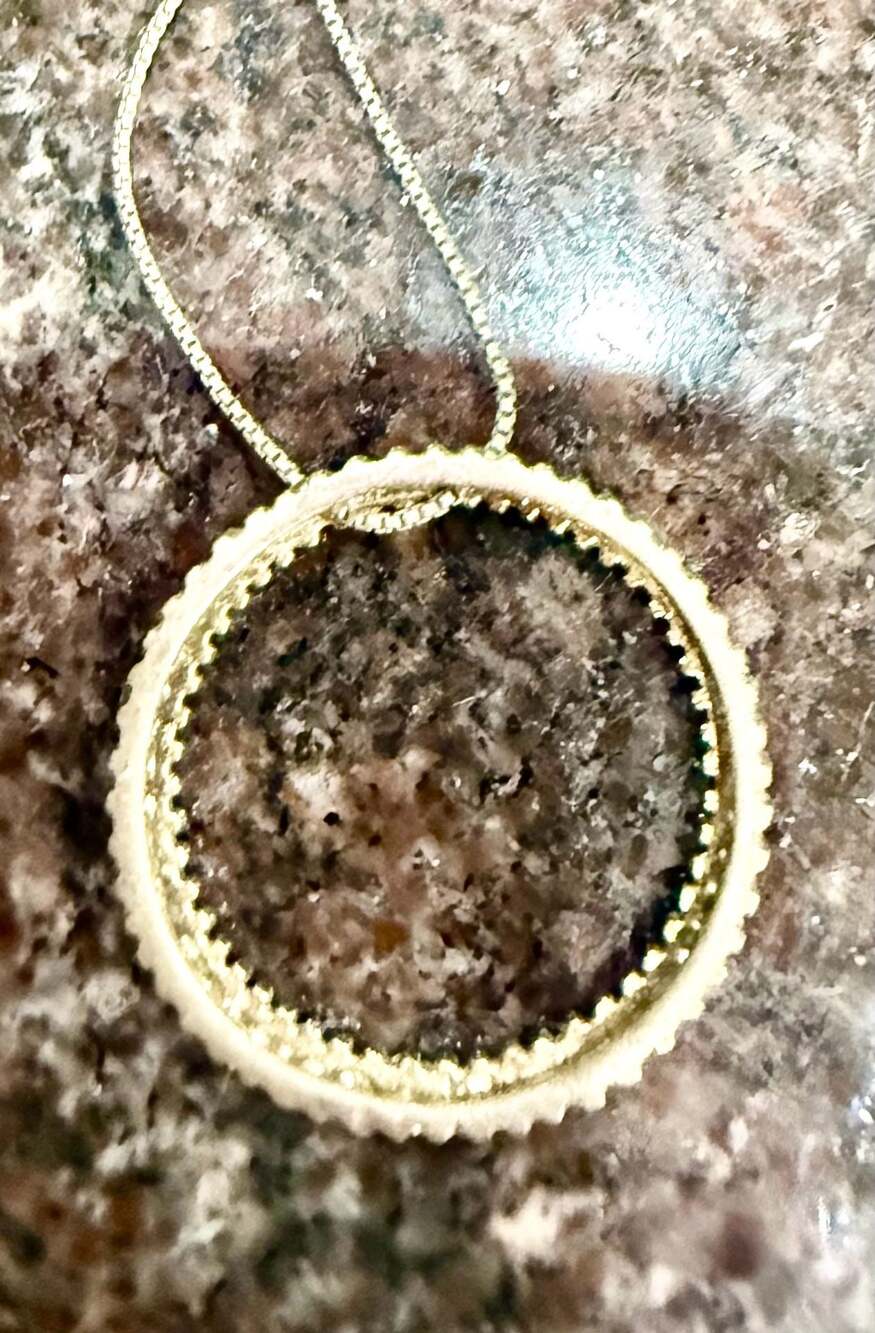 FAS Italy Sterling Silver 925 Beaded Eternity Circle Necklace